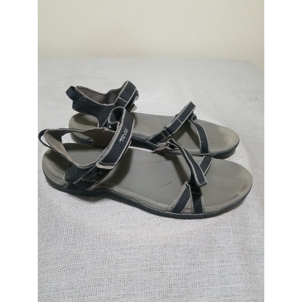 Teva Tirra Sandals Womens Black Grey Adjustable Hook Loop Strappy F27119A Sz 11 - Picture 2 of 16
